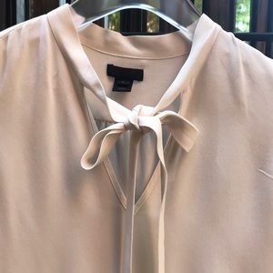 J. Crew Silk Cream-Colored Blouse, Size 4